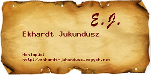 Ekhardt Jukundusz névjegykártya